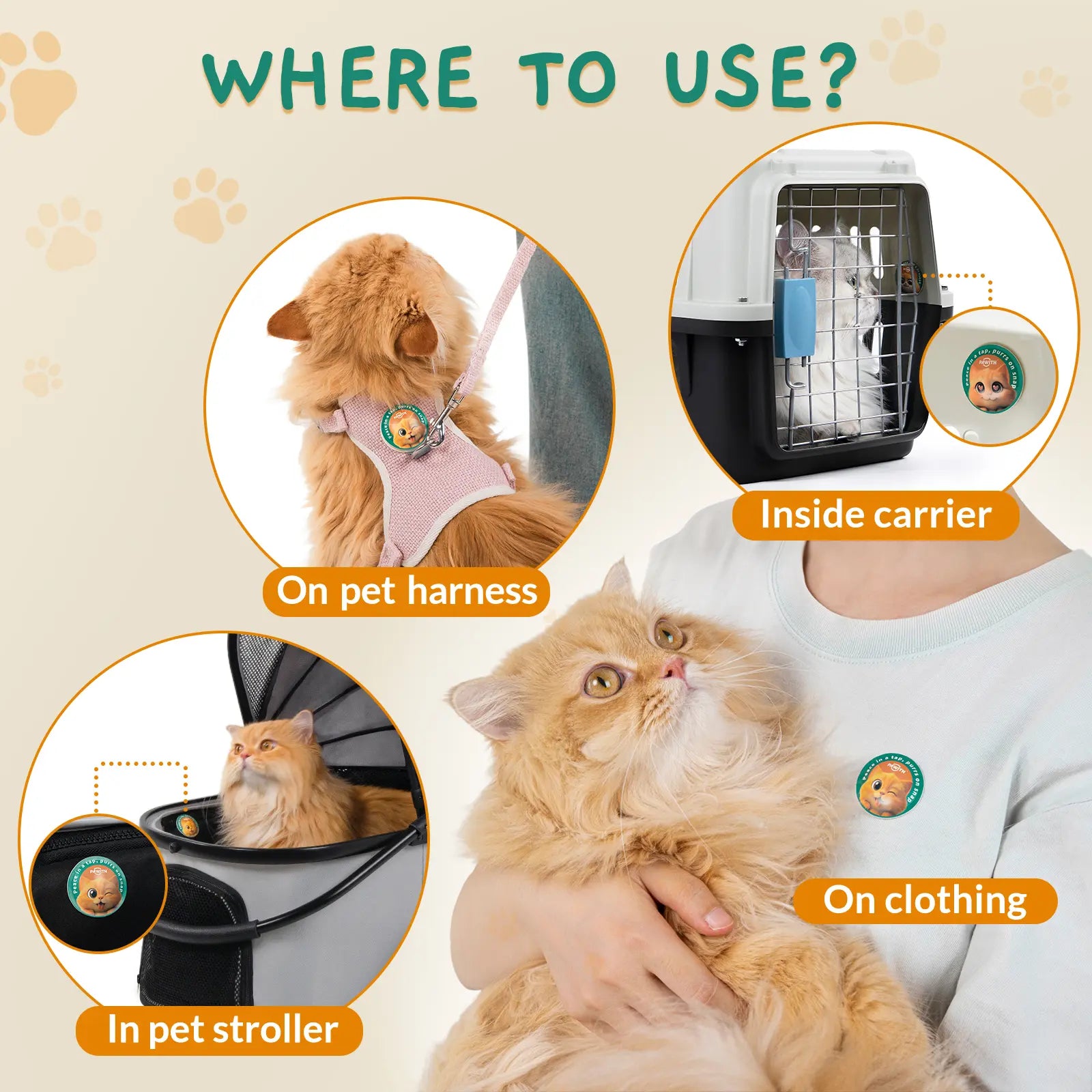 PAWITH Cat Calming Patches (7 Patches per Box) - Long-Lasting Relief for Multi-Cat Households, Travel, and Vet Visits, Reducing Conflicts and Stressful Behaviors for Up to 48 Hours