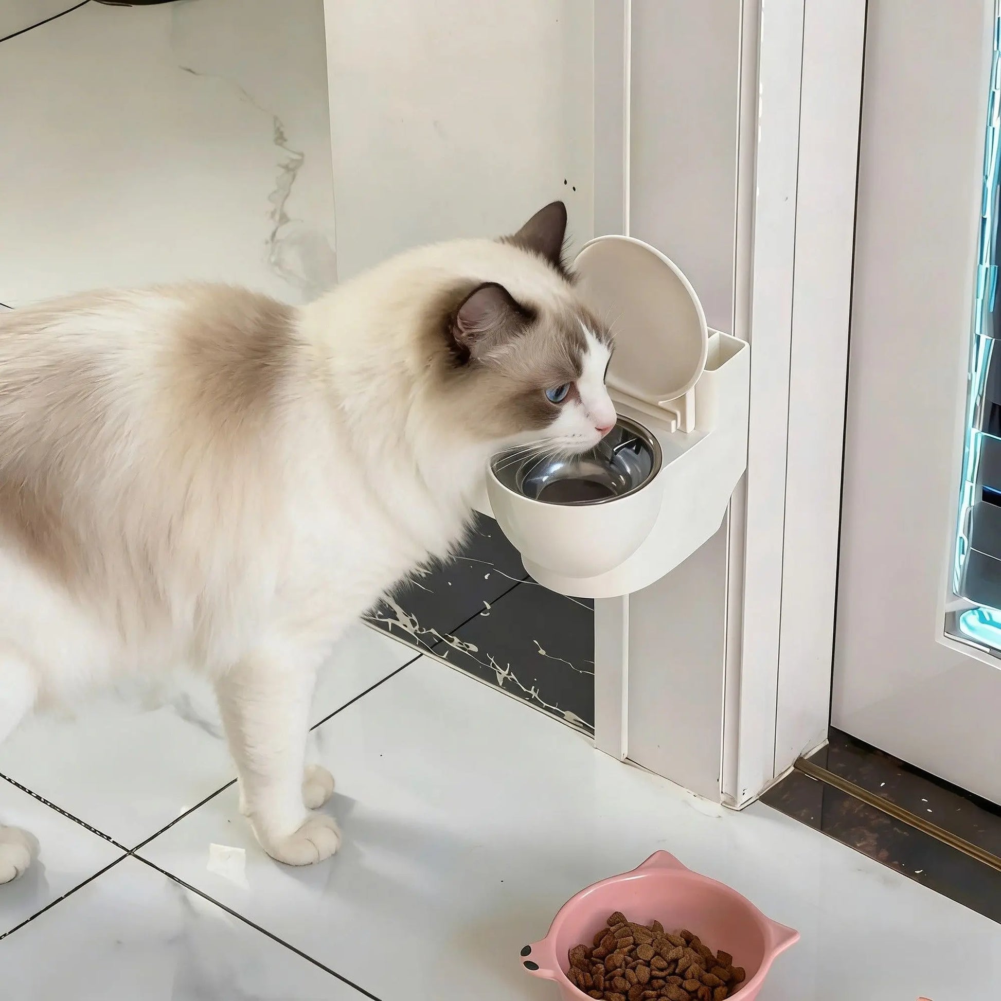 Pet Water Dispenser - Toilet-Shaped Gravity Fountain for Cats and Small Dogs