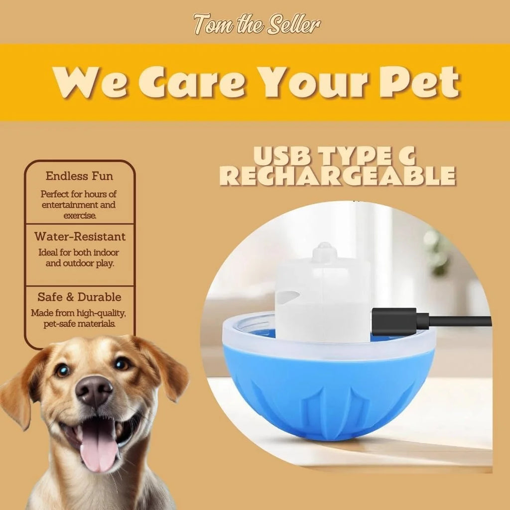 Gravity-Activated Smart Bouncing Ball for Pets