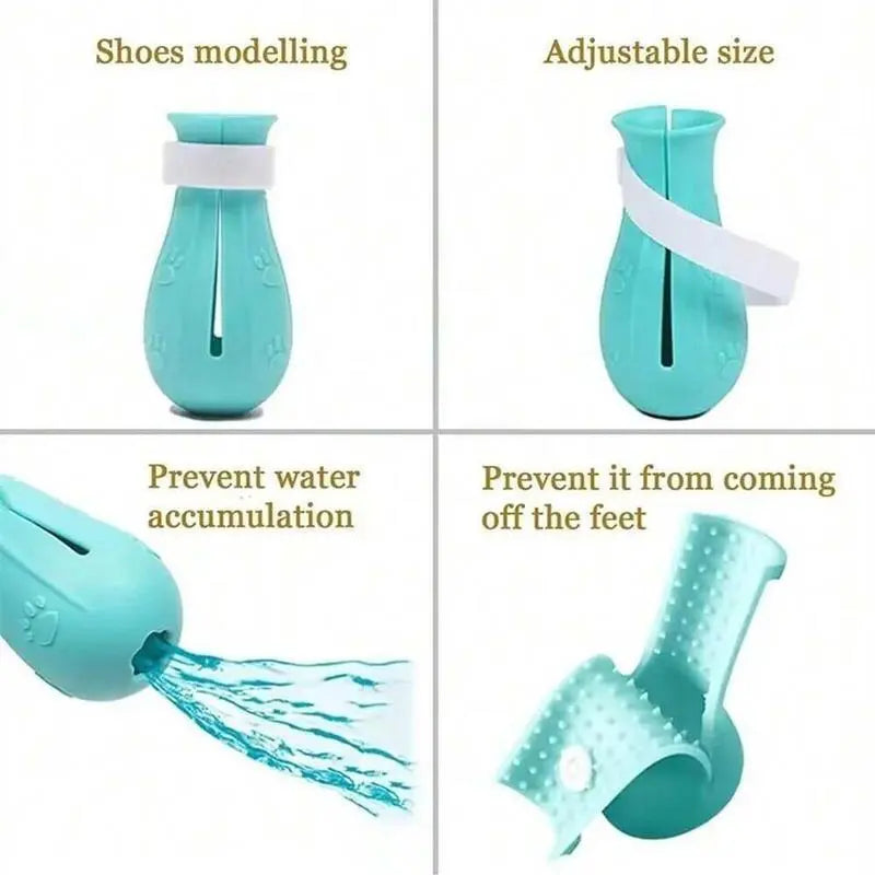 Cat Bathing Footwear – 4 Pairs per Box, Silicone Paw Protectors for Pet Grooming – Safeguards Paws during Baths, Reduces Scratching, Safe and Dependable.