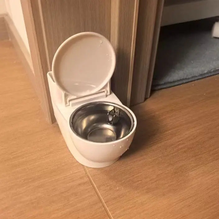 Pet Water Dispenser - Toilet-Shaped Gravity Fountain for Cats and Small Dogs