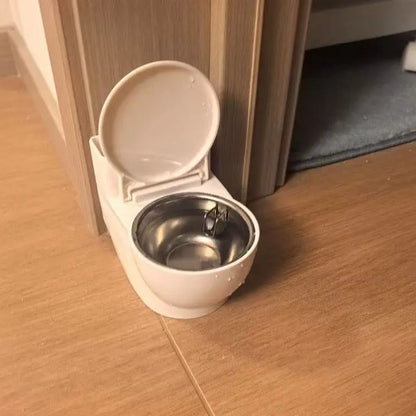 Pet Water Dispenser - Toilet-Shaped Gravity Fountain for Cats and Small Dogs