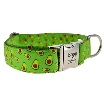 Boop Town Premium Soft Cotton Dog Collar - Anti-Hair Matting with Durable Nylon Core - Quick Release Metal Buckle - Adjustable for XS to XL Dogs