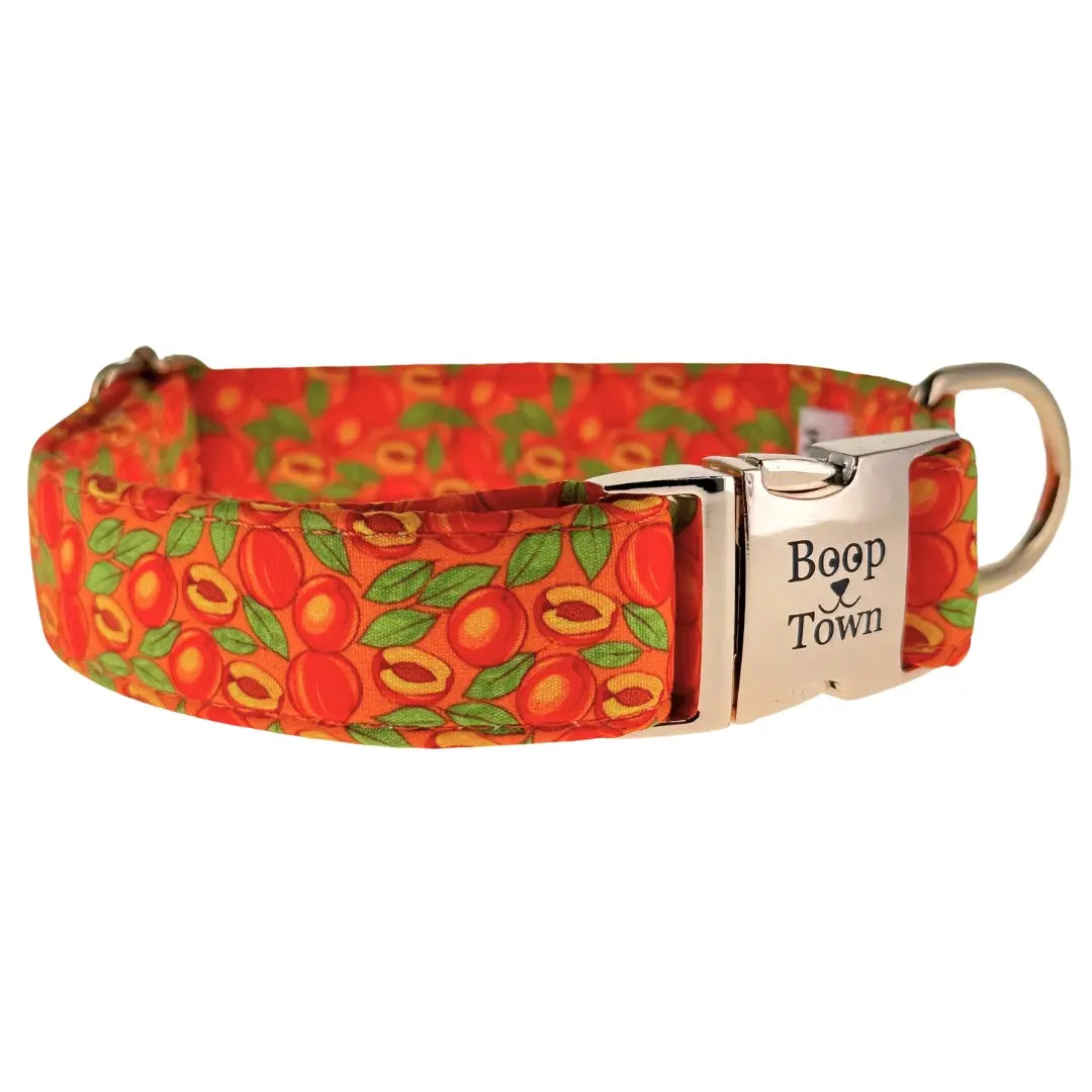 Boop Town Premium Soft Cotton Dog Collar - Anti-Hair Matting with Durable Nylon Core - Quick Release Metal Buckle - Adjustable for XS to XL Dogs